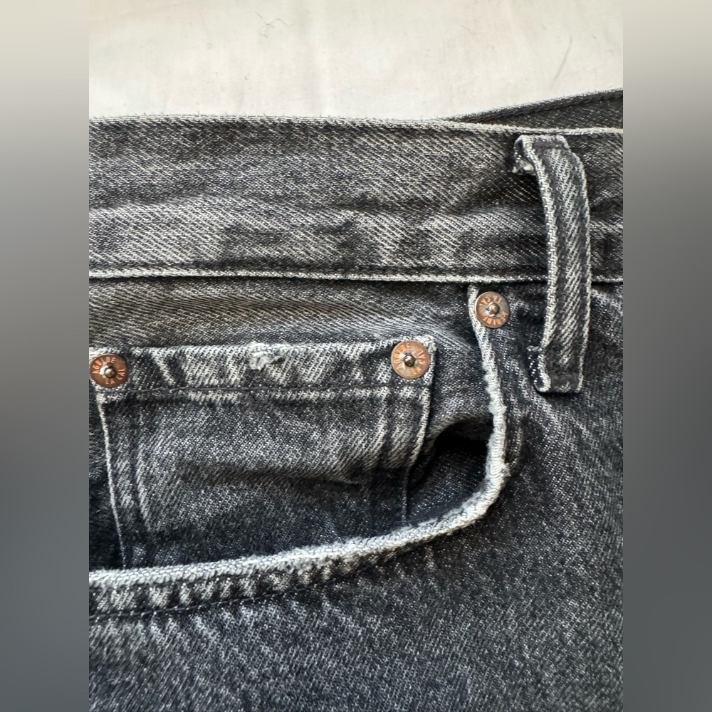Agolde Wide Leg Baggy Jeans Black Denim Women’s 32х30  12 Opening - Picture 9 of 15